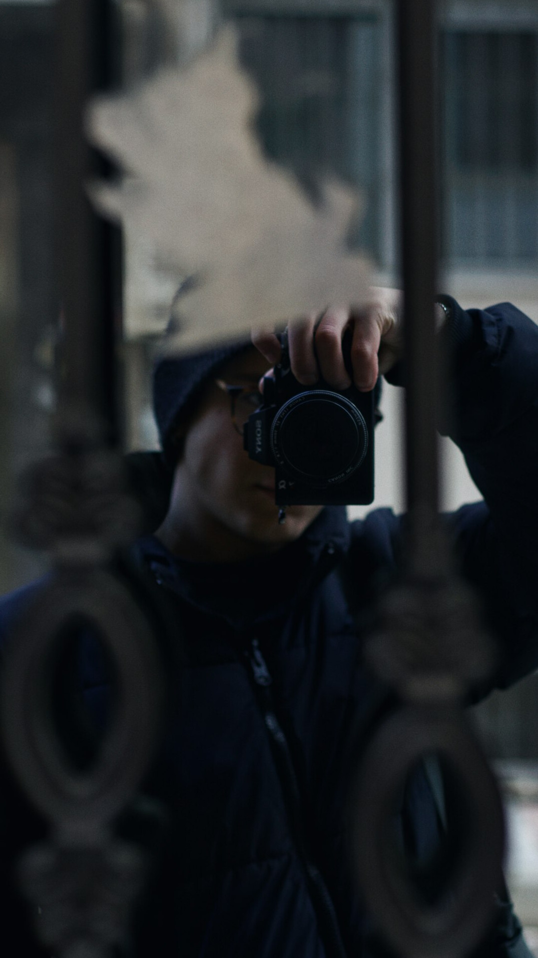 detective reviewing security footage